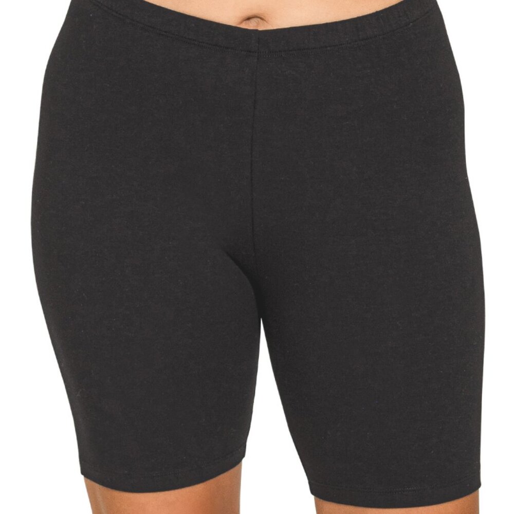 Women's Zenana Black Plus Size Biker Shorts